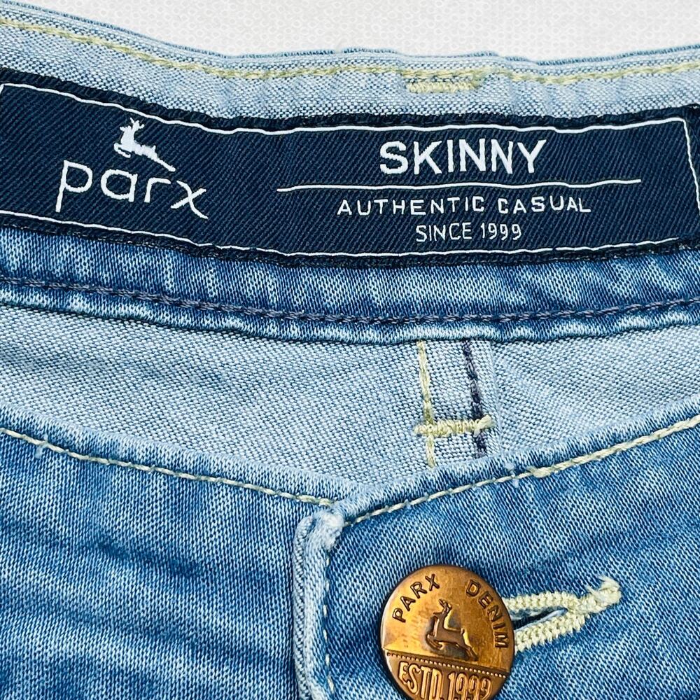Parx Jeans Mens Light Blue Skinny Fit Authentic Casual Stretch XMYA02018-B4 - Picture 5 of 16
